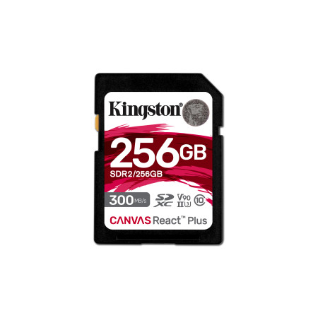 Kingston SDXC Canvas React Plus 256 GB SD UHS-II Klasės 10