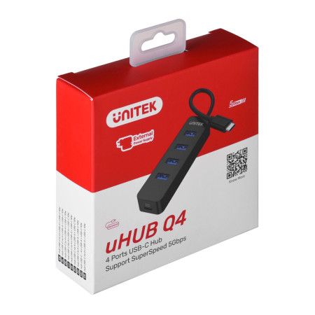 Unitek USB-C Hub su 4 USB 3.0 prievadomis