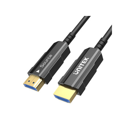 Unitek HDMI 2.0 optinis kabelis 4K 60Hz 20m juodas