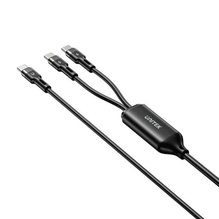 Unitek 2w1 USB-C PD 100W silikoninis kabelis, 1,8 m