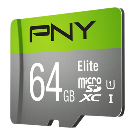 PNY Elite microSDXC 64GB su SD Adapteriu