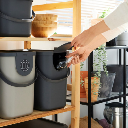 25L ALBULA cappuccino spalvos atliekų rūšiavimo konteineris