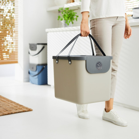 ROTHO 40L ALBULA šiukšlių rūšiavimo indas cappuccino