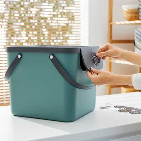 ROTHO 40L ALBULA šiukšlių rūšiavimo indas žalias