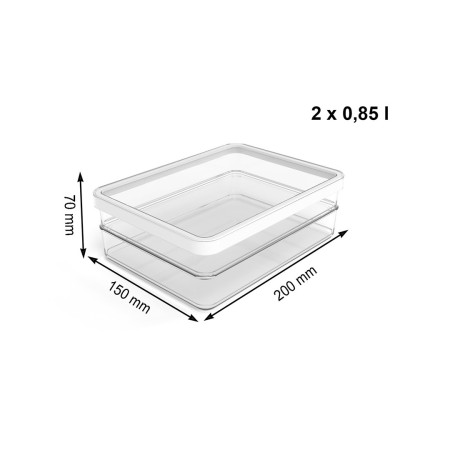 Rotho Loft 2 x 0,85 L skaidrus
