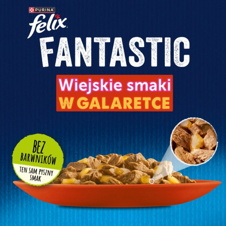 PURINA FELIX FANTASTIC Mix kaimiški skoniai 120x85g