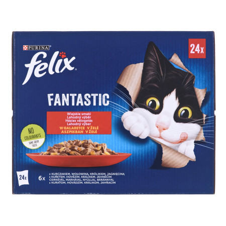 PURINA Felix Fantastic: kaimiški skoniai - maistas katėms - 24 x 85g