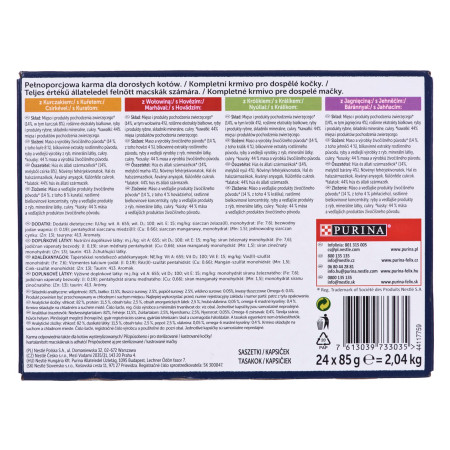 PURINA Felix Fantastic: kaimiški skoniai - maistas katėms - 24 x 85g