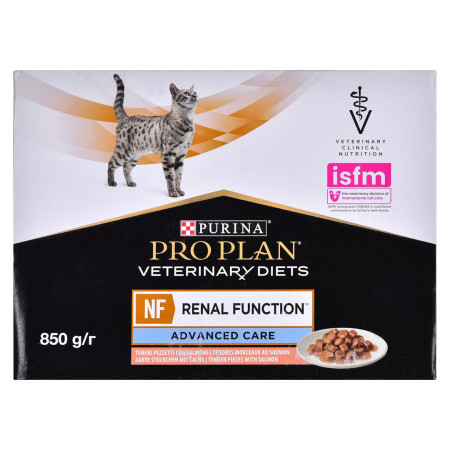 Purina PVD Feline Nf Inkstų Funkcijos Maistas su Lašiša 10x85g