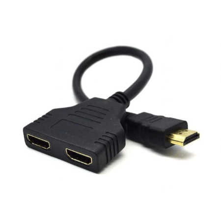 HDMI dvigubas splitter kabelis