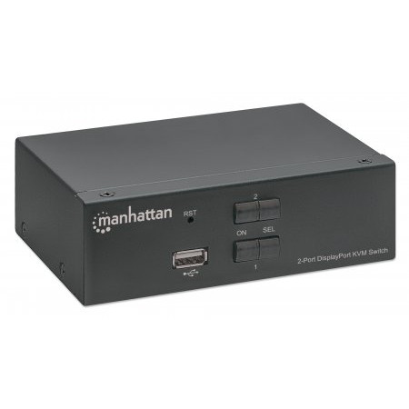 Manhattan KVM perjungiklis DisplayPort/USB 2x1 4K 60Hz