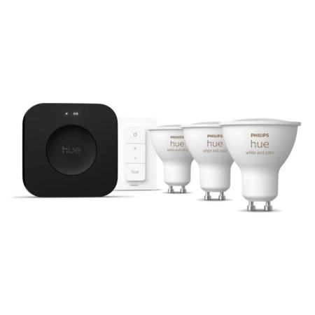 Philips Hue Bridge Pro + 3 x GU10 + Dimerio jungiklis