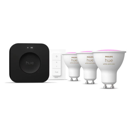 Philips Hue Bridge Pro + 3 x GU10 + Dimerio jungiklis