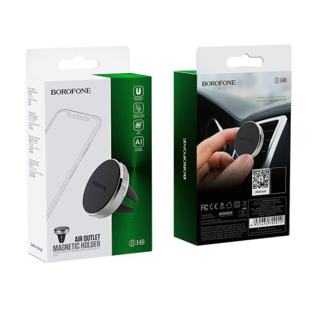Automobilinis telefono laikiklis Borofone BH8, magnetinis, juodas