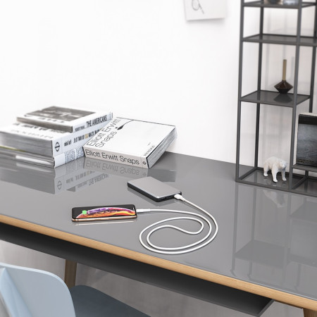 USB kabelis Borofone BX30 Lightning, 1.0m, silikoninis, baltas