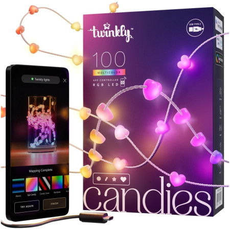 Twinkly Candies LED šviesos girlianda TWKH100RGB-T