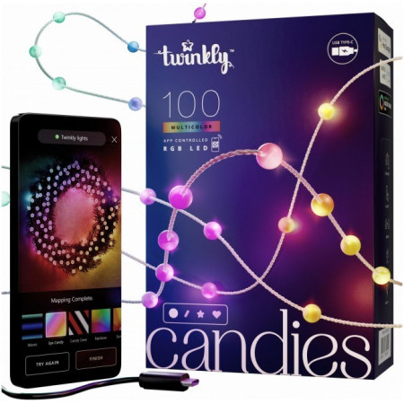 Twinkly Candies Pearls LED šviesos girlianda TWKP100RGB-TWS