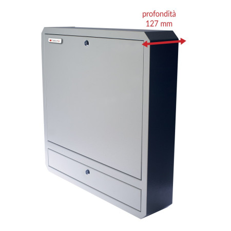 Techly sieninė spintelė nešiojamam kompiuteriui 19", pilka