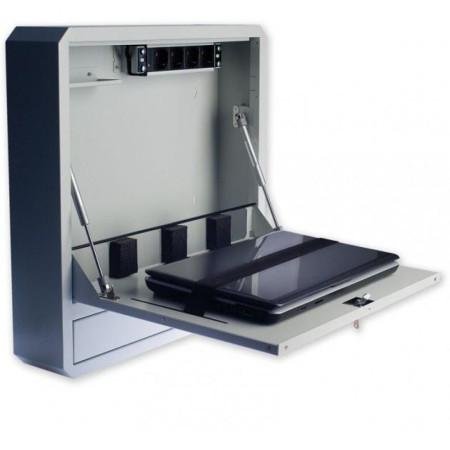 Techly sieninė spintelė nešiojamam kompiuteriui 19", pilka