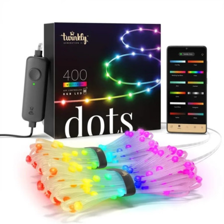 Twinkly Dots 400 LED RGB skaidrus laidas