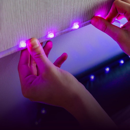 Twinkly Dots 60 LED RGB juodas laidas