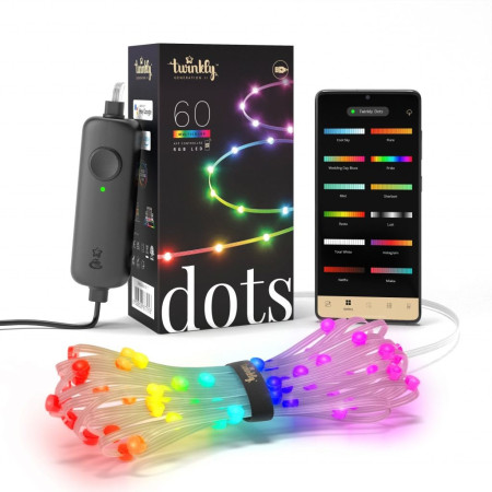 Twinkly Dots 60 LED RGB skaidrus laidas
