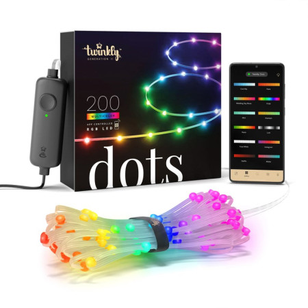 Twinkly Dots 200 LED RGB skaidrus laidas