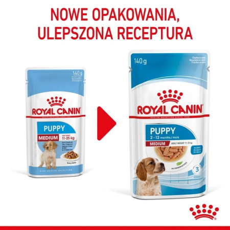 Royal Canin SHN Medium Puppy - šlapia maistas šuniukams - 10x140g