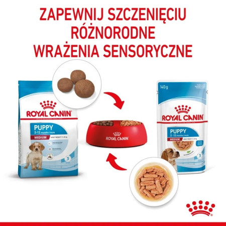 Royal Canin SHN Medium Puppy - šlapia maistas šuniukams - 10x140g