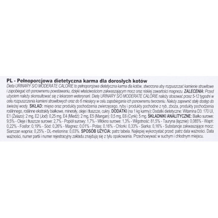 Royal Canin Urinary Moderate Calorie 12x85g
