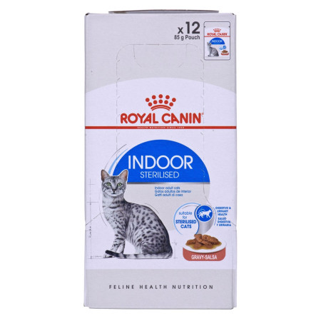 Royal Canin FHN Indoor su padažu - šlapia maisto dieta suaugusiems katėms - 12x85g