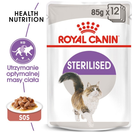 ROYAL CANIN Sterilised - drėgna mėsa - 12x85g