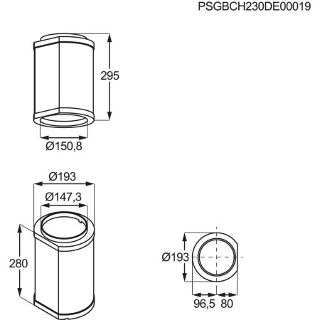 Electrolux M8CKSL28 gartraukio ilginamasis vamzdis