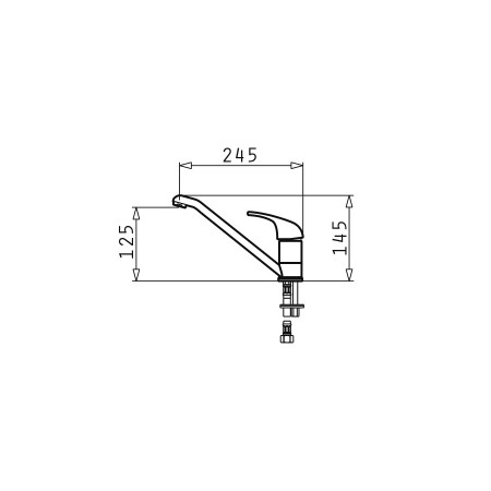 PYRAMIS ASALIA juodos spalvos granito maišytuvas