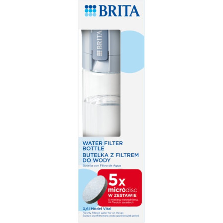Brita Vital Filtruojantis butelis 0,6 l Pastelinė mėlyna