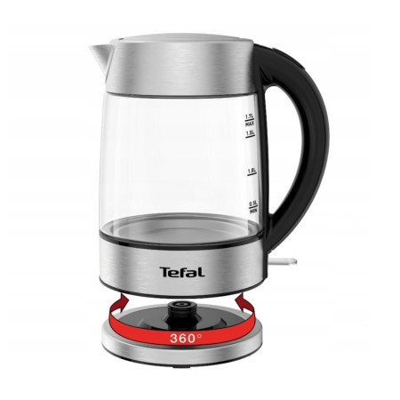 Tefal KI772D elektrinis virdulys 1,7 L nerūdijančio plieno, permatomas