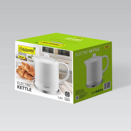 Maestro MR067 elektrinis virdulys 1,2 L 1200 W Balta