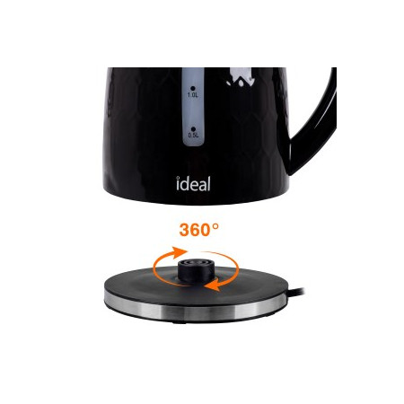 IDEAL elektrinis virdulys 1,8 l, 1500 W, blizgi juoda