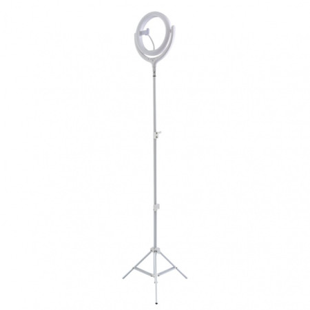 Selfie žiedinė šviesa LoomiPod grindų lempa balta