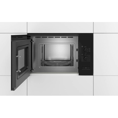 Bosch Serie 4 BFL520MB0 juoda įmontuota mikrobangų krosnelė 20 L 800 W