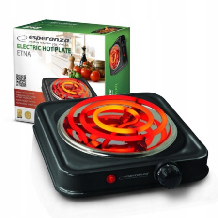 Esperanza EKH012K Viryklė Juoda Stalviršis 21 cm 1 zona