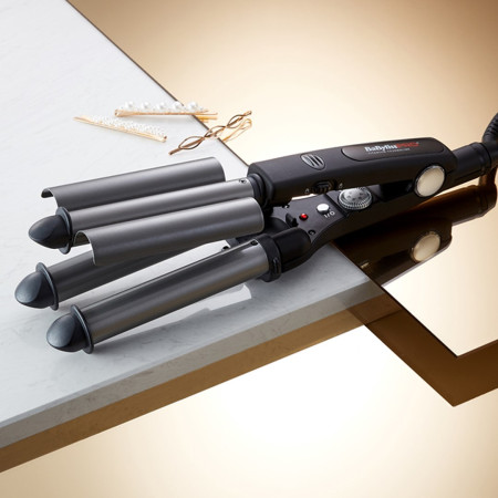BaByliss TRIPPLE WAVER Garbanojimo žnyplės Juoda