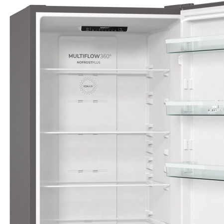Gorenje NRK6202ES4 šaldytuvas-šaldiklis, 331 L, pilka