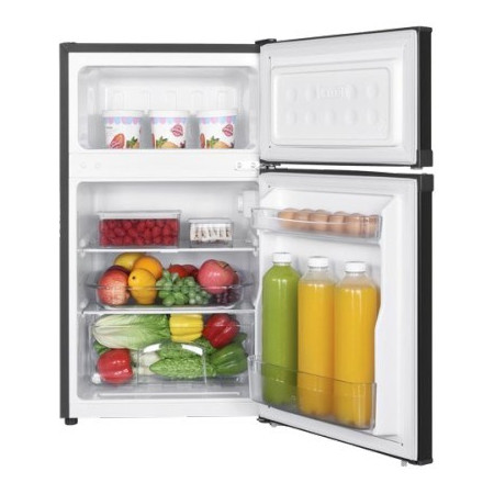 MPM MPM-87-CZ-15 juodas šaldytuvas su šaldikliu