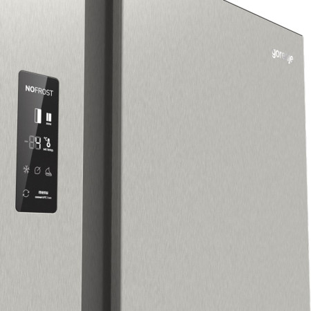 Gorenje NRR9185EAXL dviduris šaldytuvas-šaldiklis 550 L E Sidabras