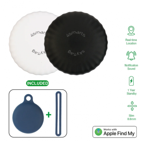 Location Finder SkyTag Slim 2 vnt. rinkinys (iOS) juodas, baltas