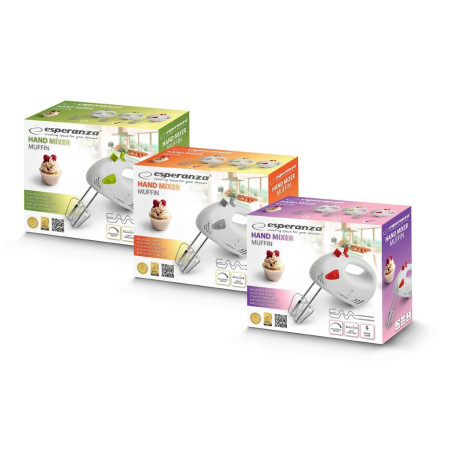 Esperanza EKM007G plakiklis Rankinis plaktuvas 150 W Žalia, Balta