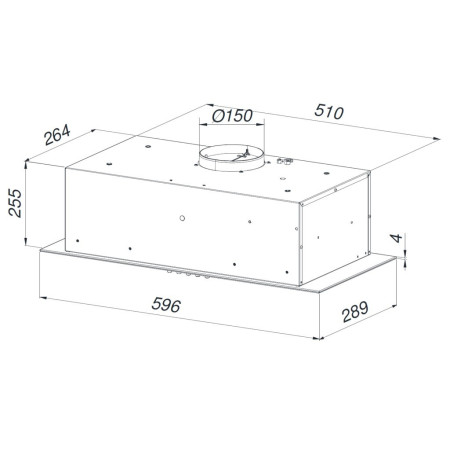 MAAN Ares 60 Soft Touch juodas baldakimas