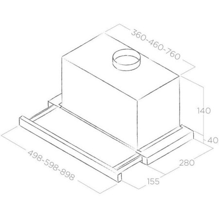 ELICA ELITE 14 LUX WH/A/60 Virtuvės Gartraukis