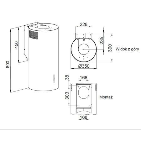 MAAN Elba2 W835 juodas baldakimas